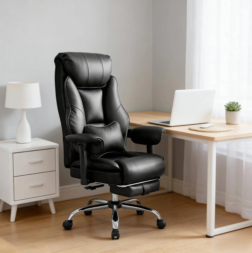 SEDIA DA UFFICIO ergonomica regolabile in altezza nera