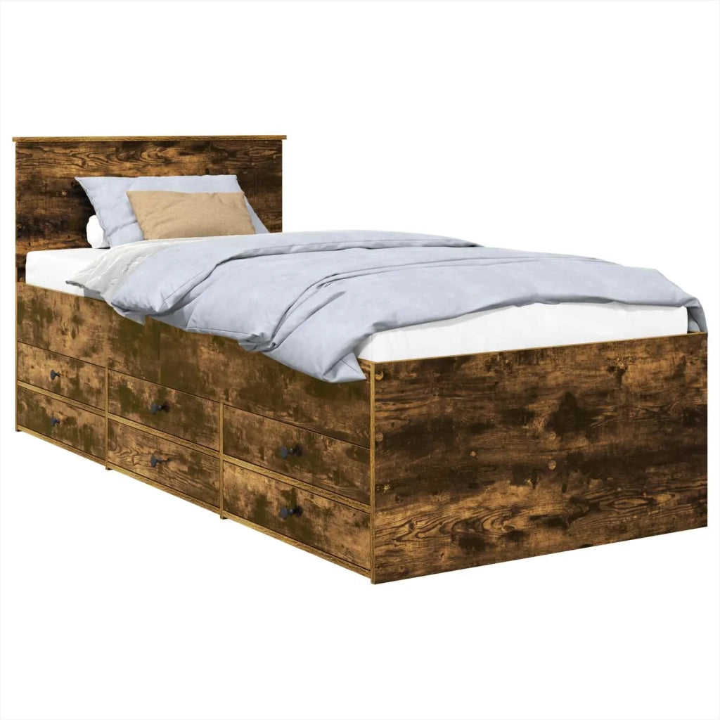 Daybed Rovere Affumicato e Nero 90 x 200 cm Legno multistrato 3408533