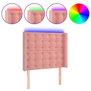 Testiera | Testata a LED rosa 83x16x118/128 cm in Velluto