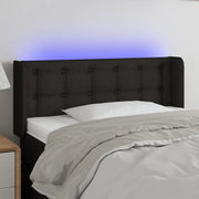 Testiera a LED-Testata con LED Nera 83x16x78/88 cm in Tessuto 528302