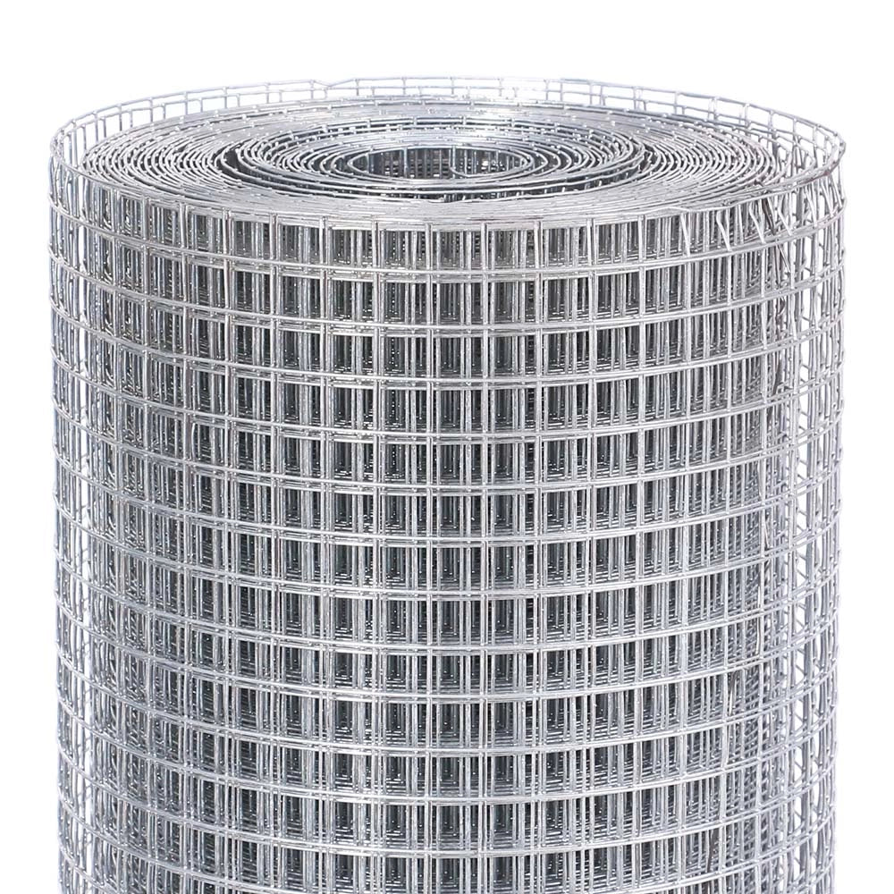 Rete Metallica Elettrosaldata 1 x 15 mt Maglia 12x12mm Zincata per Recinsione