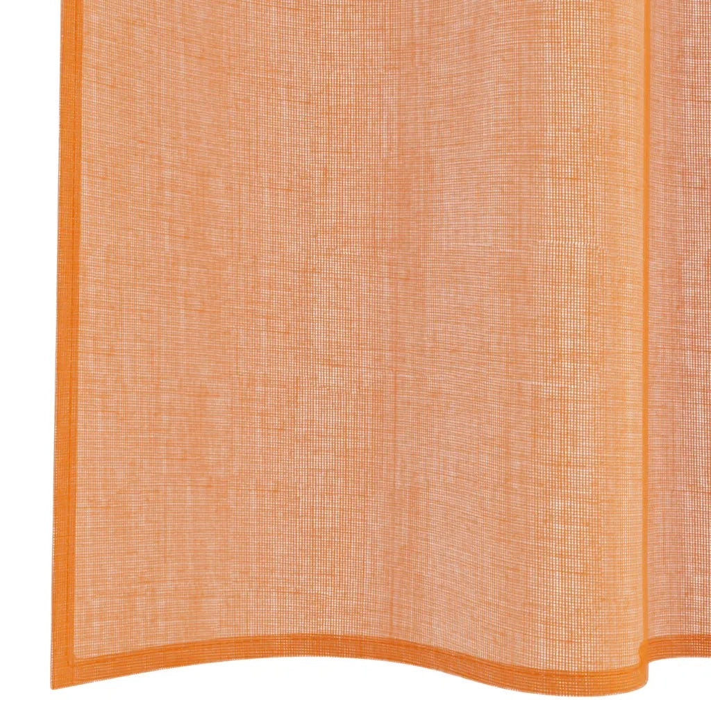 Tende in Voile con Tasche per Aste 2 pz Terracotta 4102232
