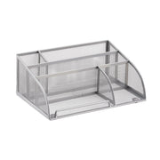 Organiser da scrivania in rete metallica 10,5 x 25,5 x 18 cm design elegante pratica custodia in metallo nero 13_0006790