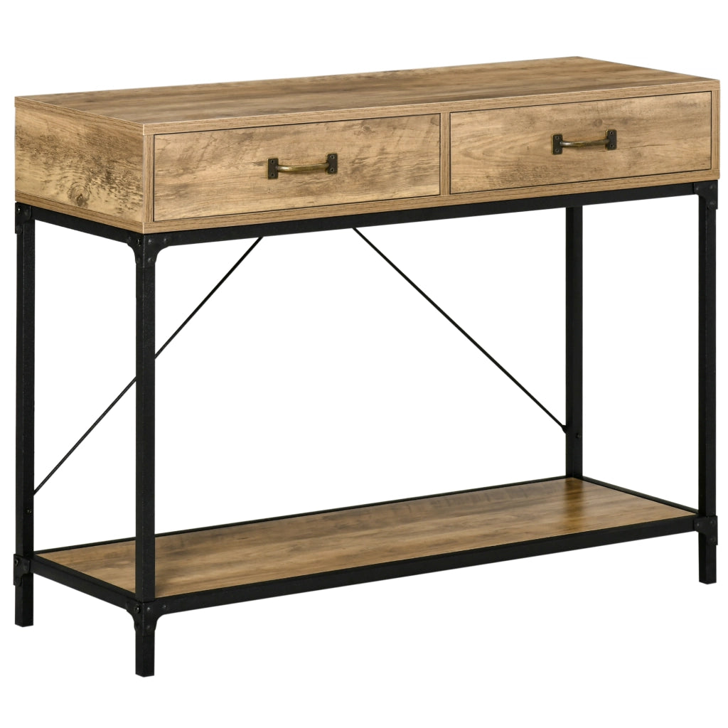 Consolle con cassetti ¨C zephmum ¨C 100x35x76 cm effetto legno
