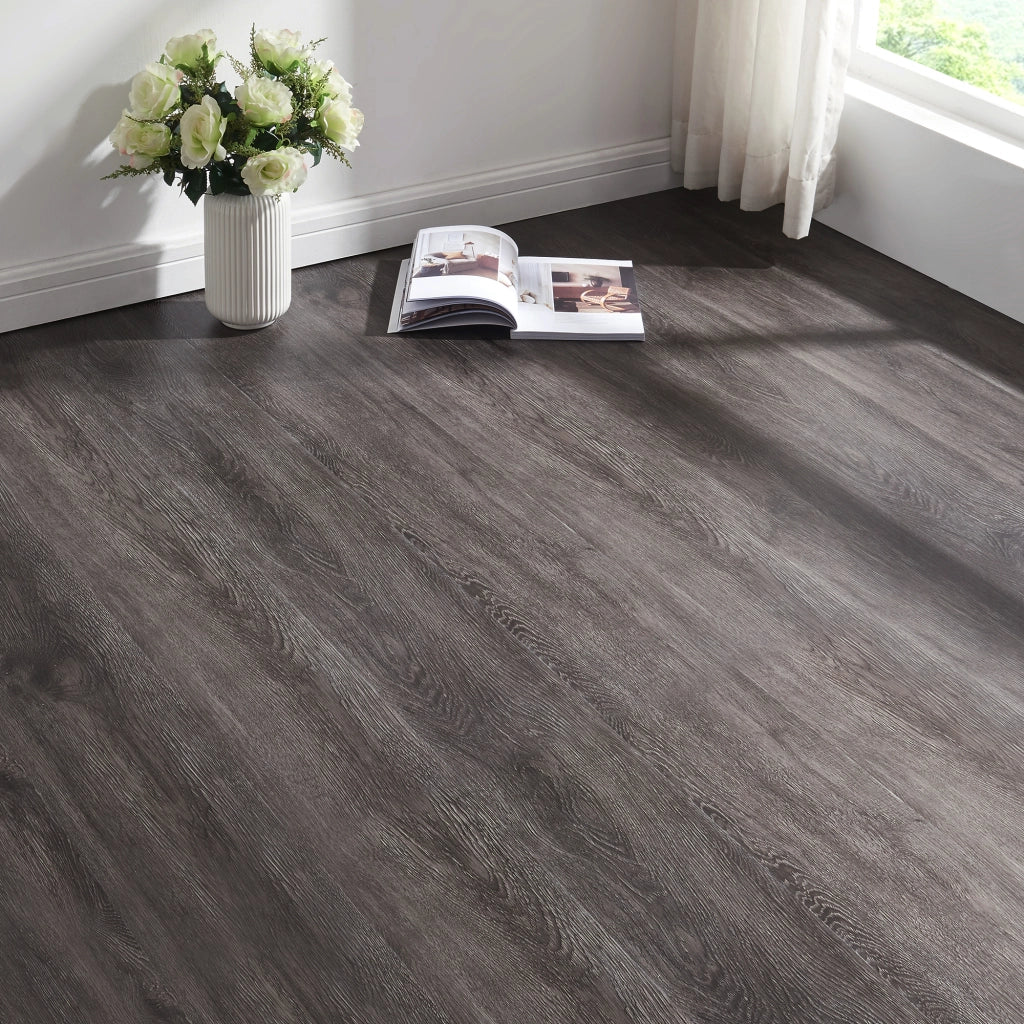 Set Okapirg 40 Listoni di Pavimento SPC a Incastro Click Pavimentazione per Interni - Rovere Scuro NEU.HOLZ