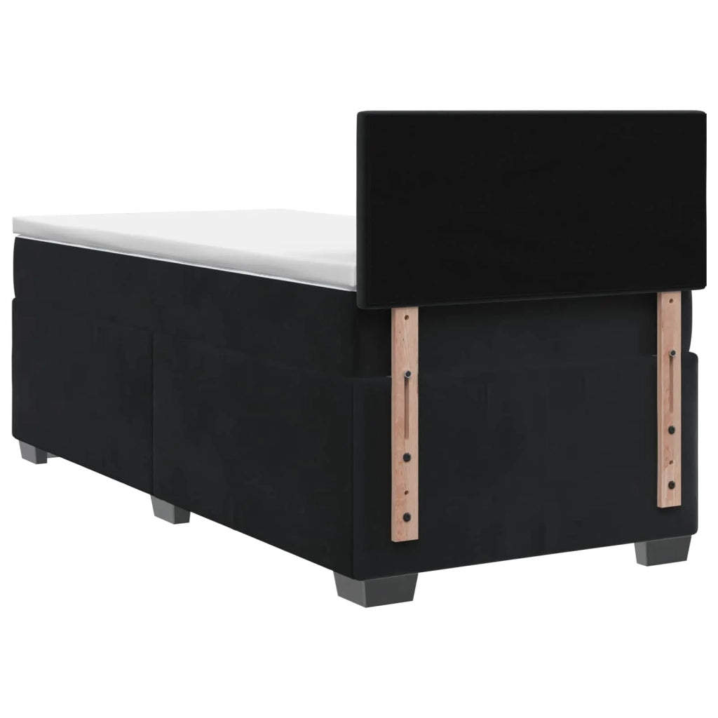 Letto con Box Spring, Materasso e LED Nero 90 x 190 cm Velluto 3452086