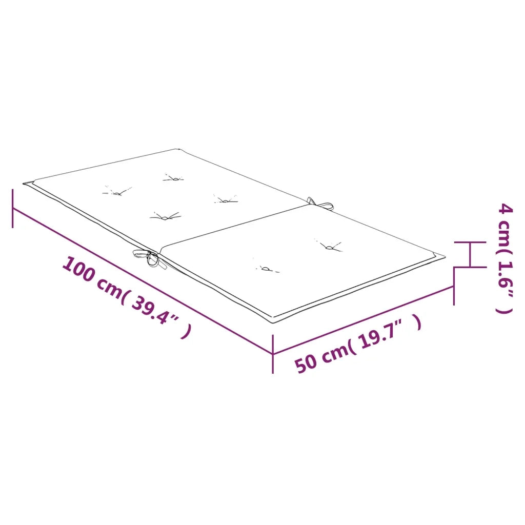 Cuscini per Sedia con Schienale Basso 2 pz | Cuscini per sedie Rosa in Tessuto