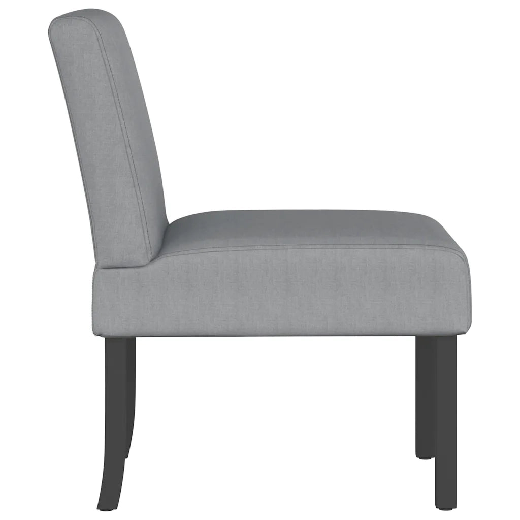 Fauteuil sans accoudoirs gris clair tissu