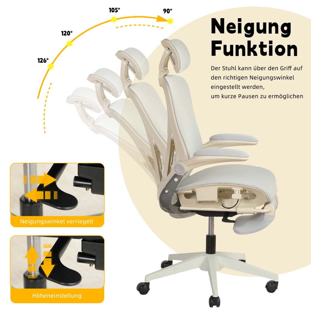 Sedia da ufficio ergonomica con schienale rete ¨C Minimal ¨C grigio
