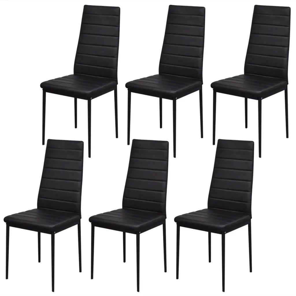 Set Tavolo da Pranzo 7 pz Nero 242987