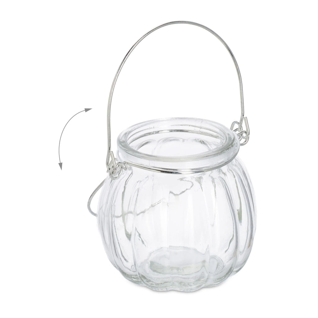 Set di 12 portacandele decorativi versatili giardino soggiorno 10 x 10 x 10 cm in vetro trasparente 13_0013526