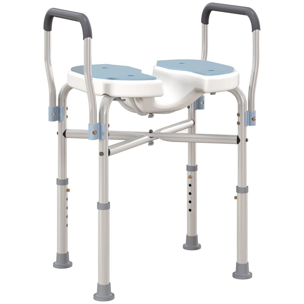 Sgabello da Bagno con Braccioli ¨C Zephmum ¨C Azzurro
