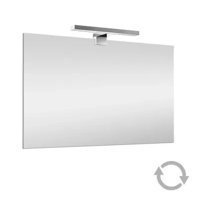 Specchio bagno 70x90 cm reversibile con luce LED naturale
