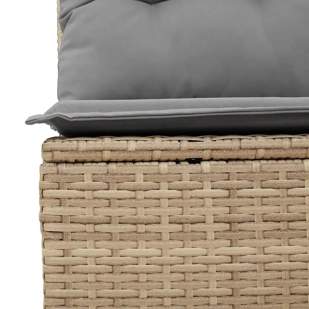 Set Divano da Giardino 10 pz con Cuscini Beige in Polyrattan 3326971