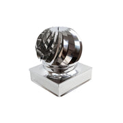 Fumaiolo da 30x30cm base quadra tipo radiante eolico inox aisi 304