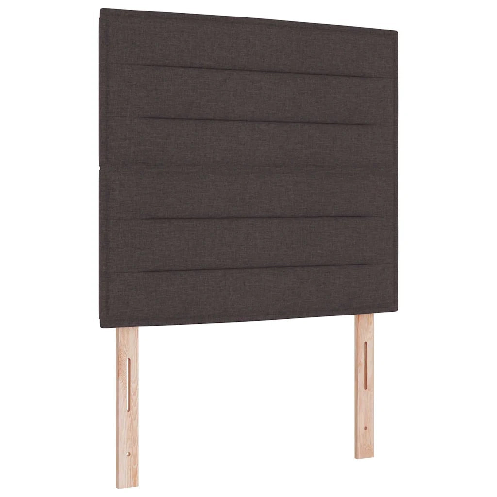 Letto a molle con materasso Marrone scuro 90 x 190 cm Tessuto