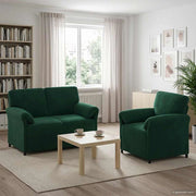 Set di divani 2 pz Verde Scuro Velluto 3424887