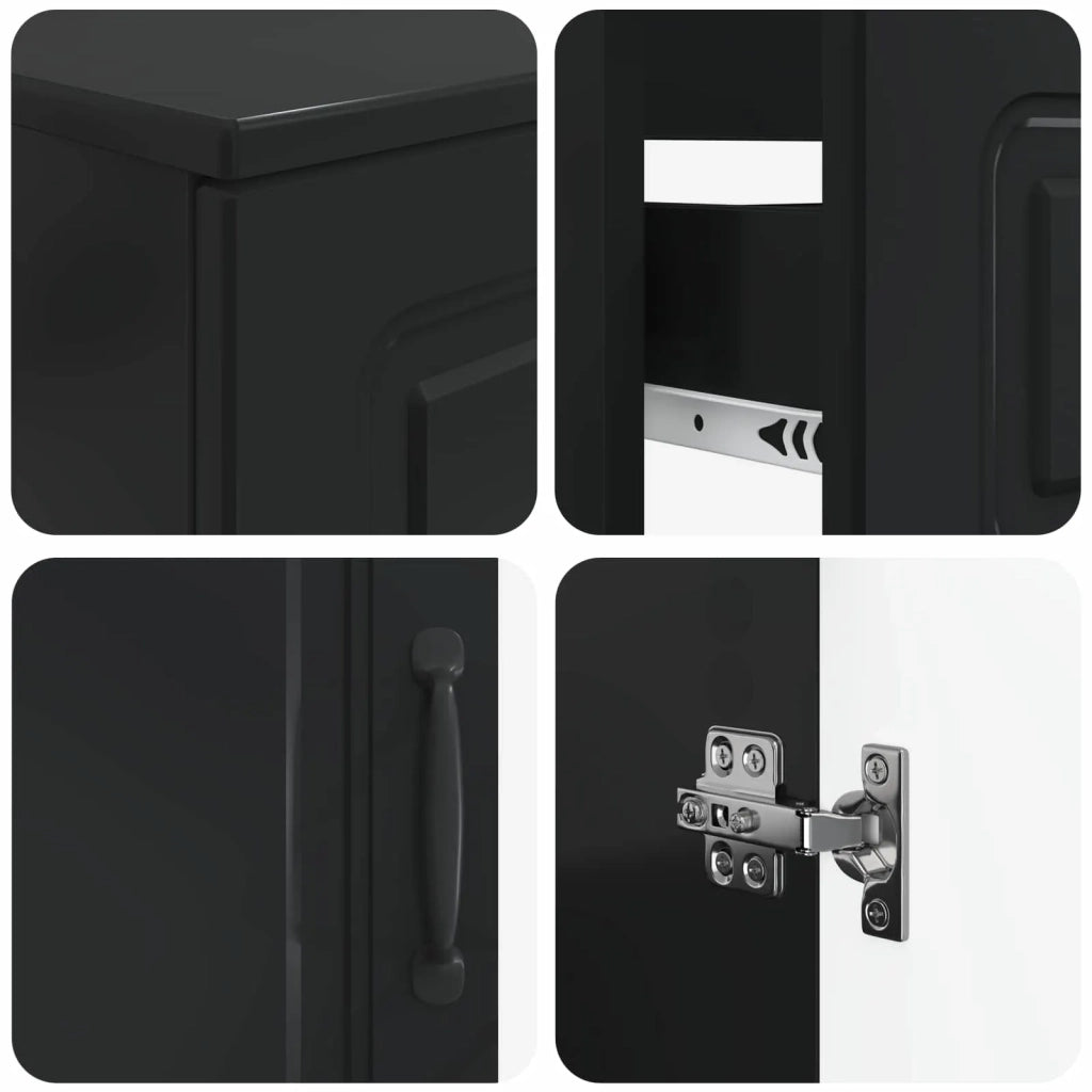 Set di armadietti da bagno in 3 pezzi UTRECHT Nero 3418054