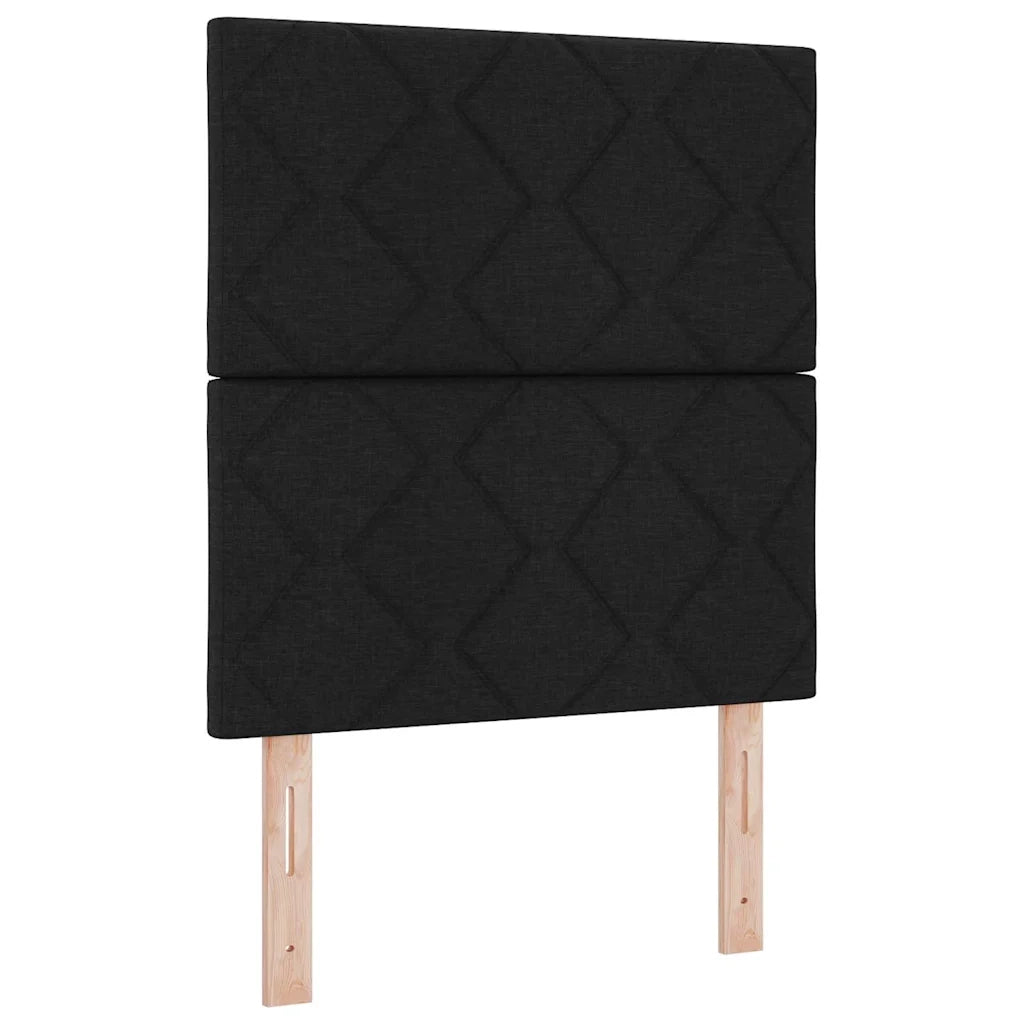 Letto a molle con testiera Nero 80 x 200 cm Tessuto 3344102