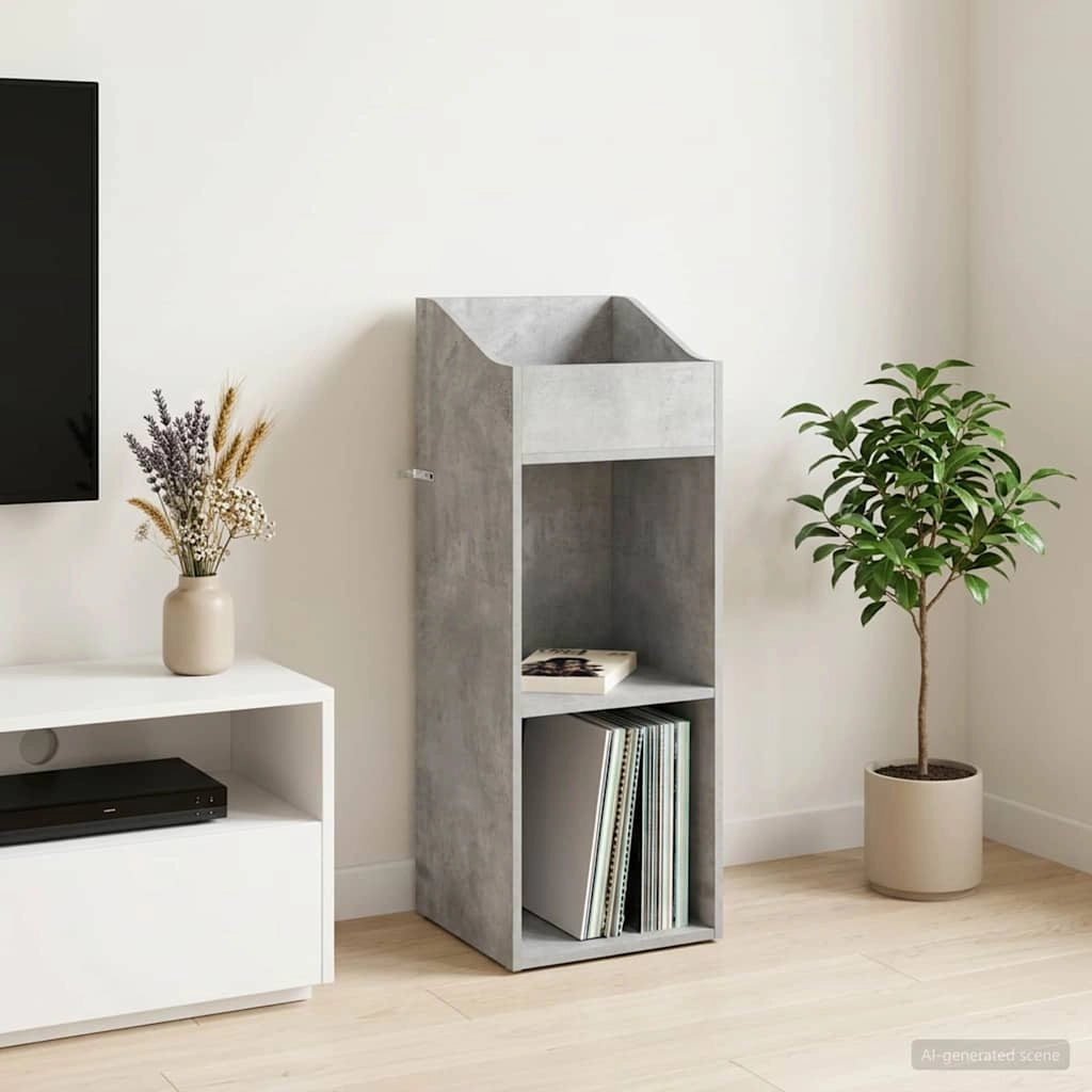 Mobile porta vinili Grigio Cemento 36 x 36 x 95,5 cm 8012829