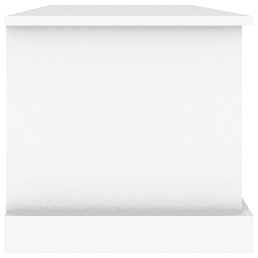 Scatola portaoggetti bianca 70x40x38 cm in legno ingegnerizzato 816504