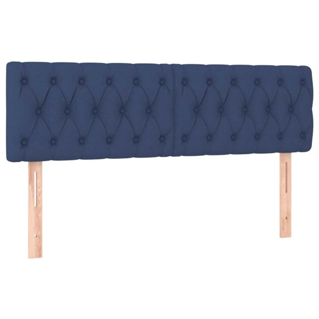 Letto a Molle con Materasso e LED Blu 140x190 cm in Tessuto 3133955