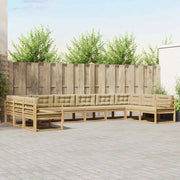 Set di divani da esterno 10 pz Bianco e Beige 3387092