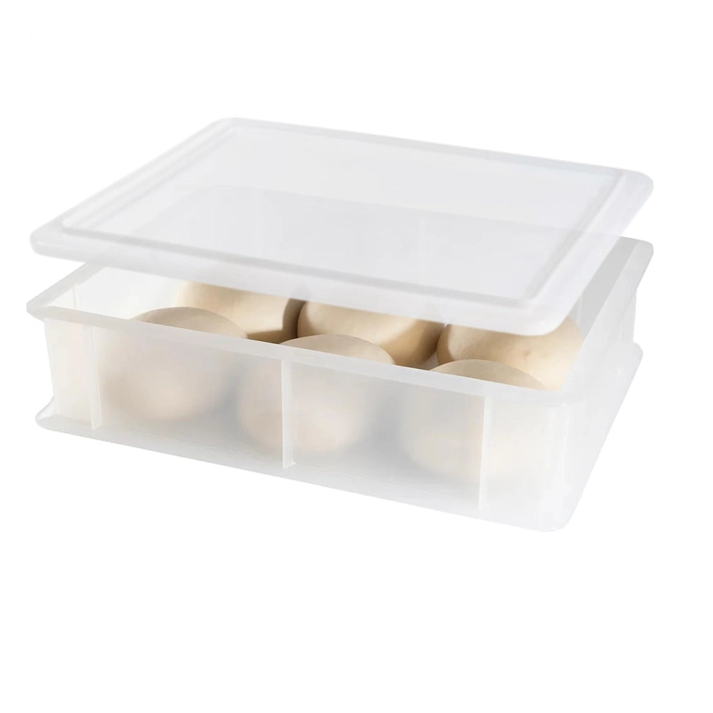 Contenitore per Lievitazione Pizza E Pane BPA-free - Cassetta Portaimpasto Certificata di Grado Alimentare - Made in Italy - 1 Box Impilabile 40x30x10 + 1 Coperchio