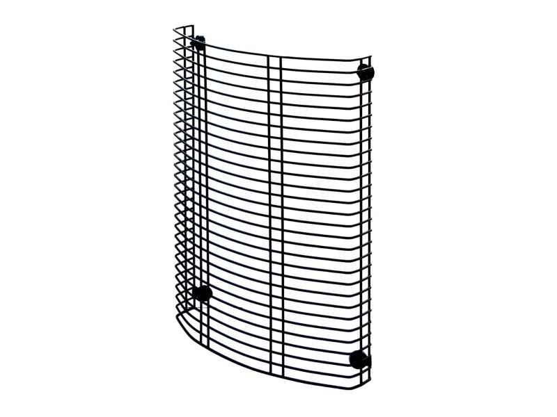 Griglia salvaustioni ovale 29,5x8x42,5 cm con calamite di fissaggio per stufe a pellet e legna