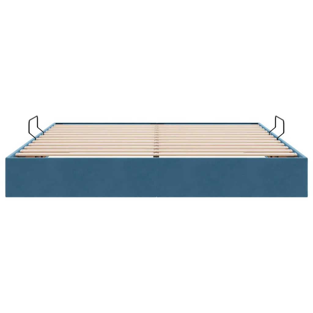 Letto ottomano con archiviazione Blu Scuro 180 x 200 cm Velluto 3442902