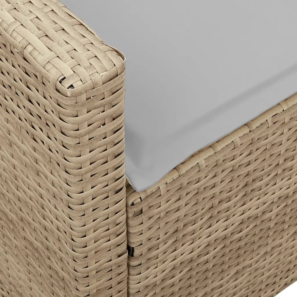 Divano da Giardino con Cuscini in Polyrattan Beige 3365333
