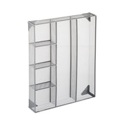 Organizer da scrivania in metallo 6 x 38 x 30 cm con 6 scomparti funzionali design essenziale in metallo nero 13_0006186