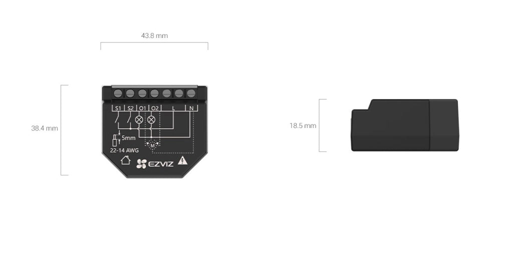 Relè WiFi intelligente a 2 canali. Automatizzazione luci. scenari personalizzabili. Roller shutter. EZVIZ T36