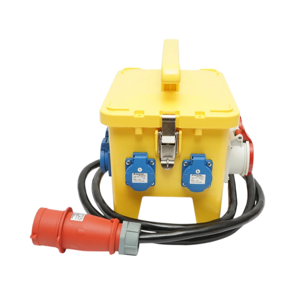 Pannello di gruppo prese portatili per organizzazione cantiere 2x415V/16A, 6x230V/16A, 300x230x287mm IP44/IP54 Breckner Germany