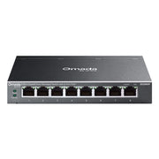 Tp-link omada es208gp switch di rete gestito l2 gigabit ethernet (10/100/1000) supporto power over ethernet (poe) guida din nero
