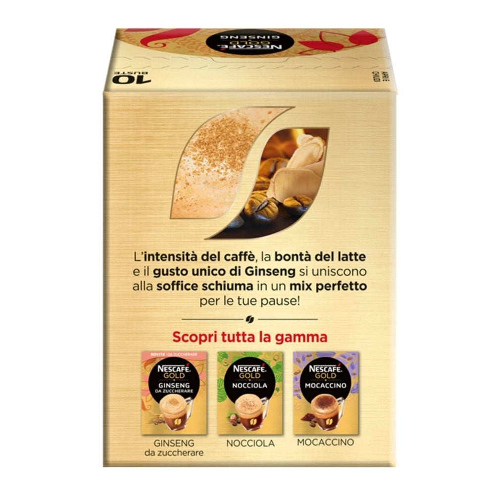 Nescafe' gold i golosi ginseng multipack 30 confezioni da 10 bustine ciascuna