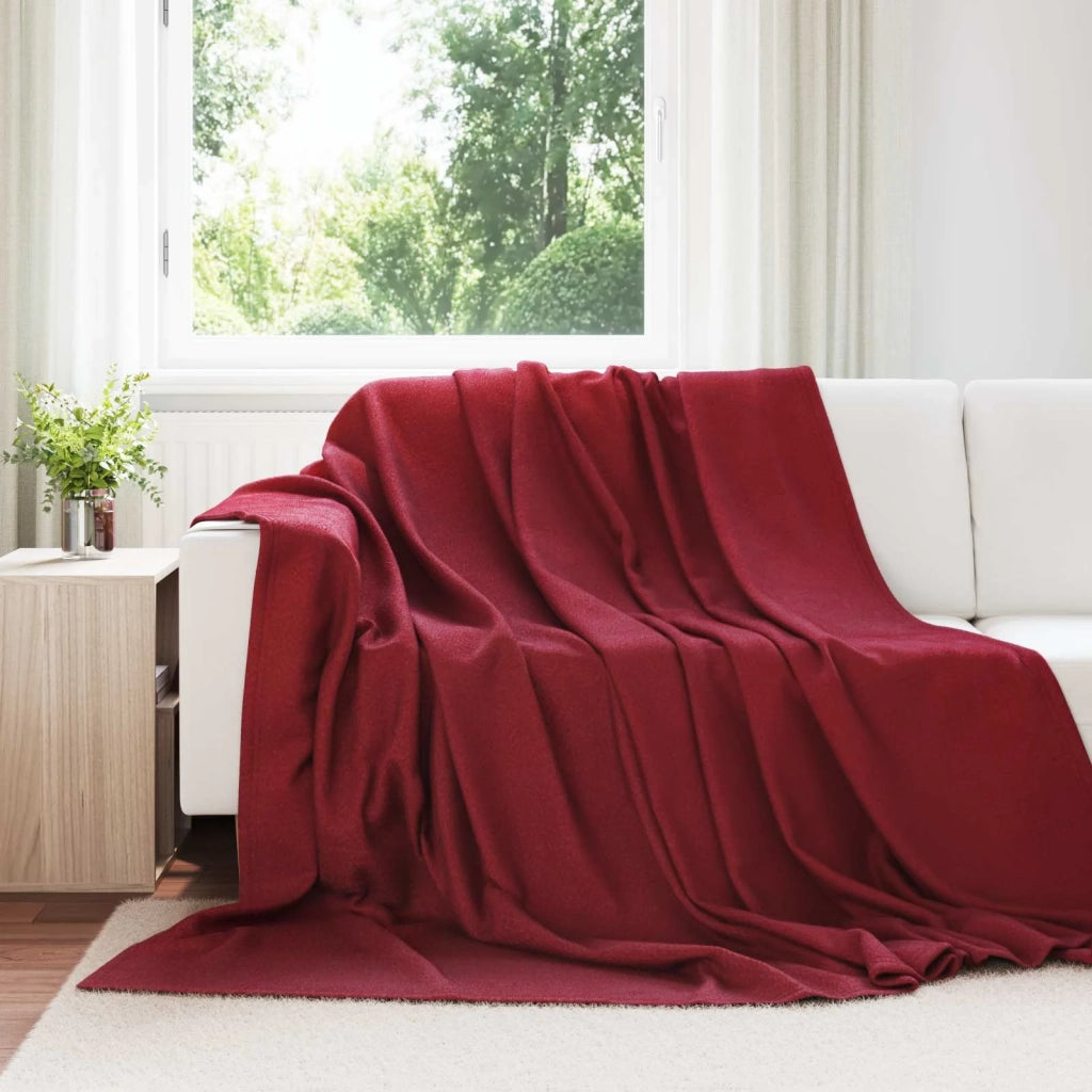 Coperte da Pile 6 pcs Rosso Bordeaux 240 x 220 cm Panno 42017071