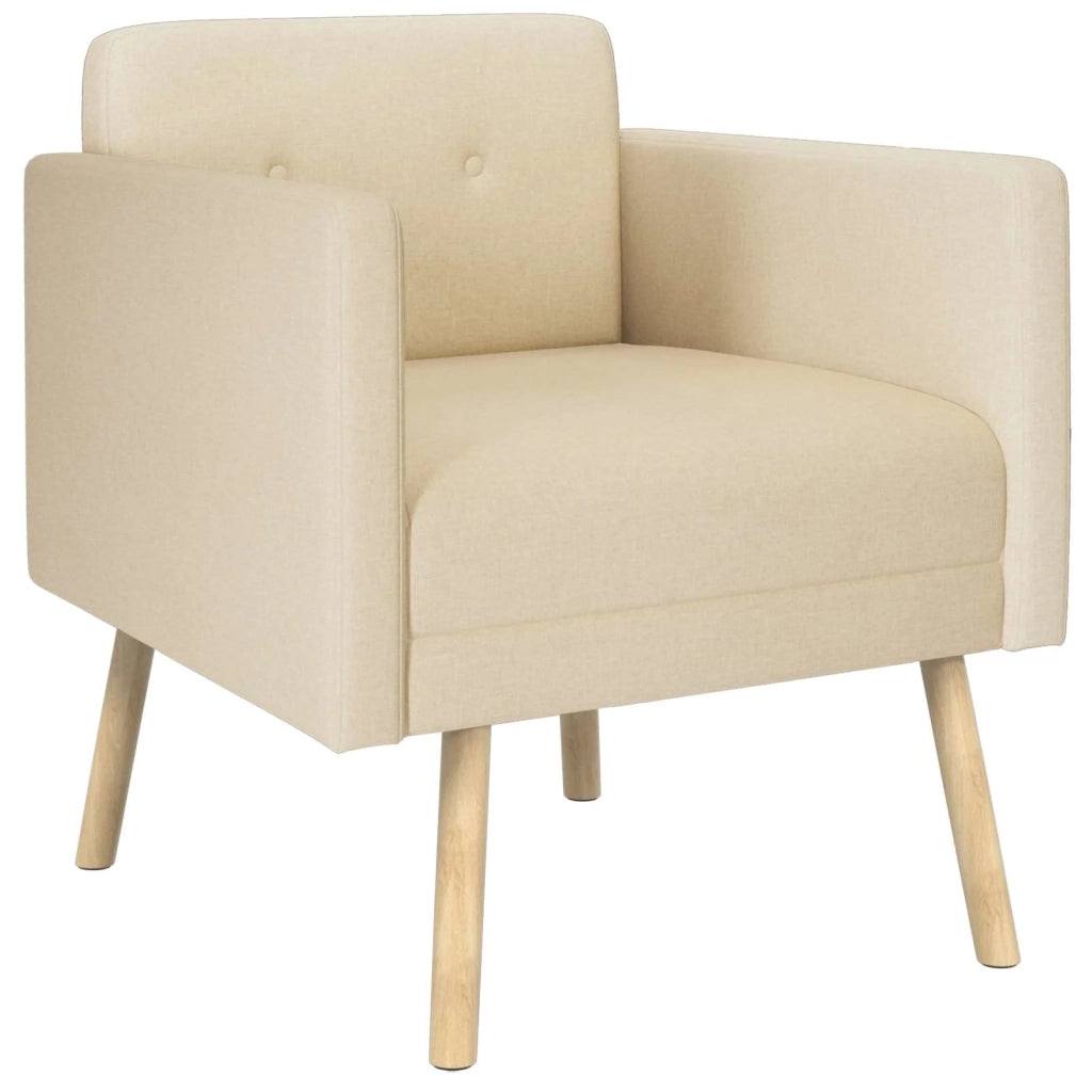 Sedia d'accento Crema Tessuto 42044789