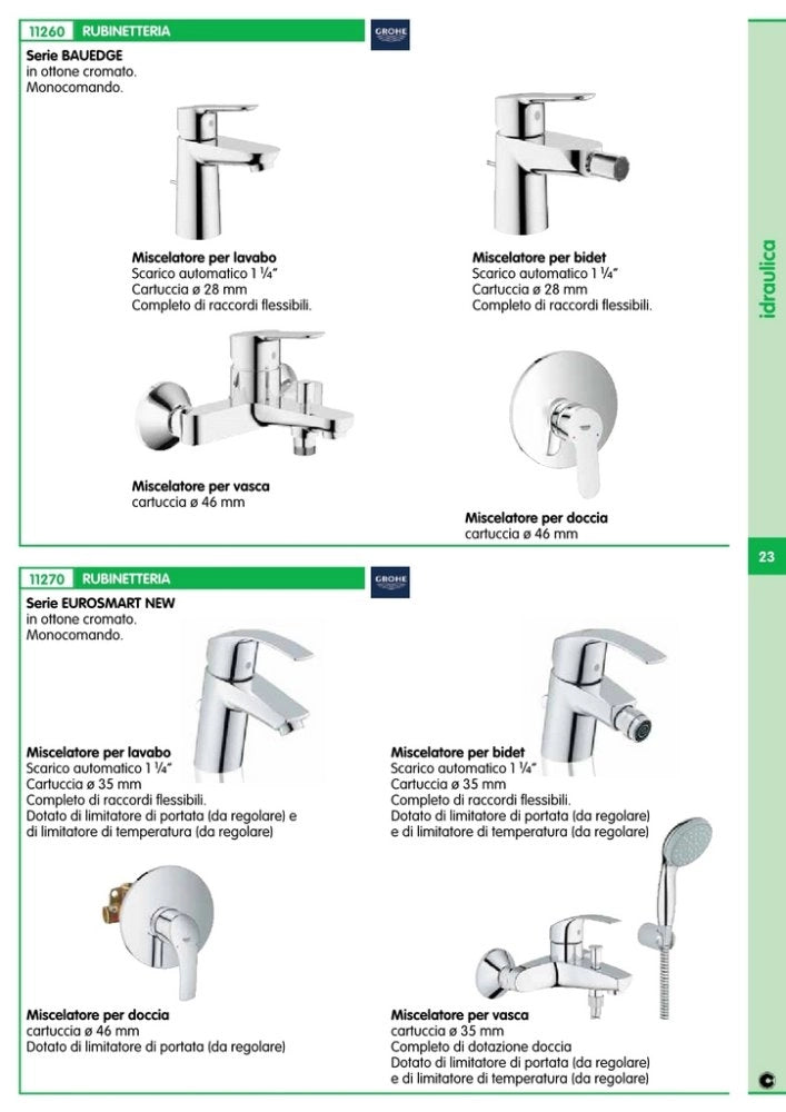 1pz grohe bauedge monocomando incasso doccia cod:ferx.15956
