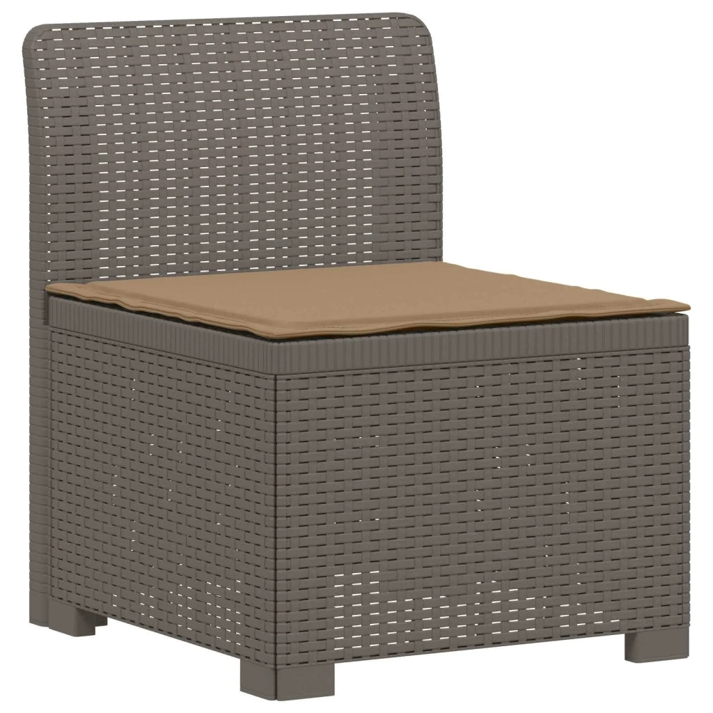 Divano da Giardino 5 Posti con Cuscini Stile Rattan PP 3443904