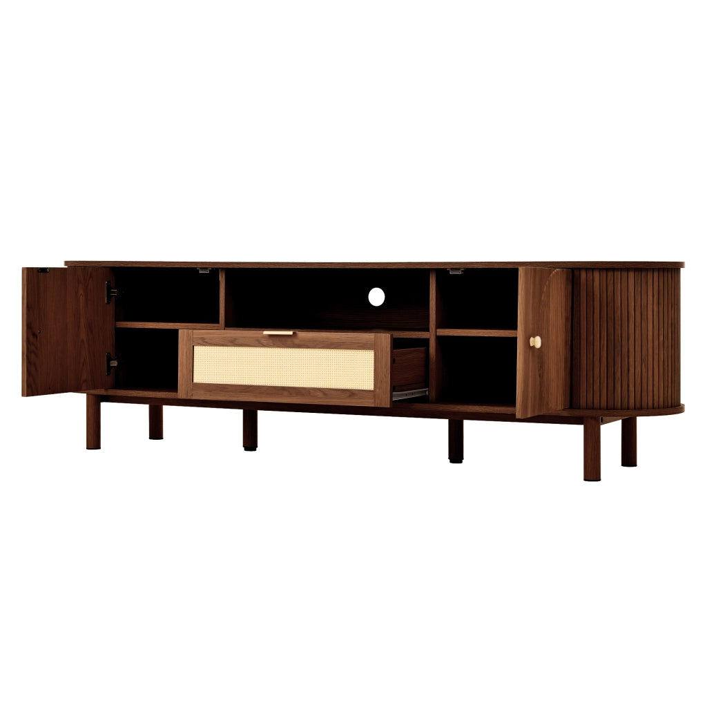 Mobile porta TV 175 cm in MDF colore noce