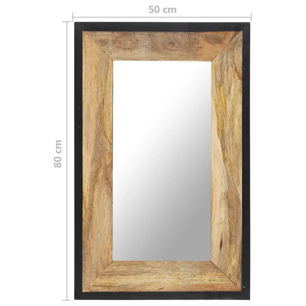 Specchio-Specchio Decorativo 80x50 cm in Legno Massello di Mango 499009