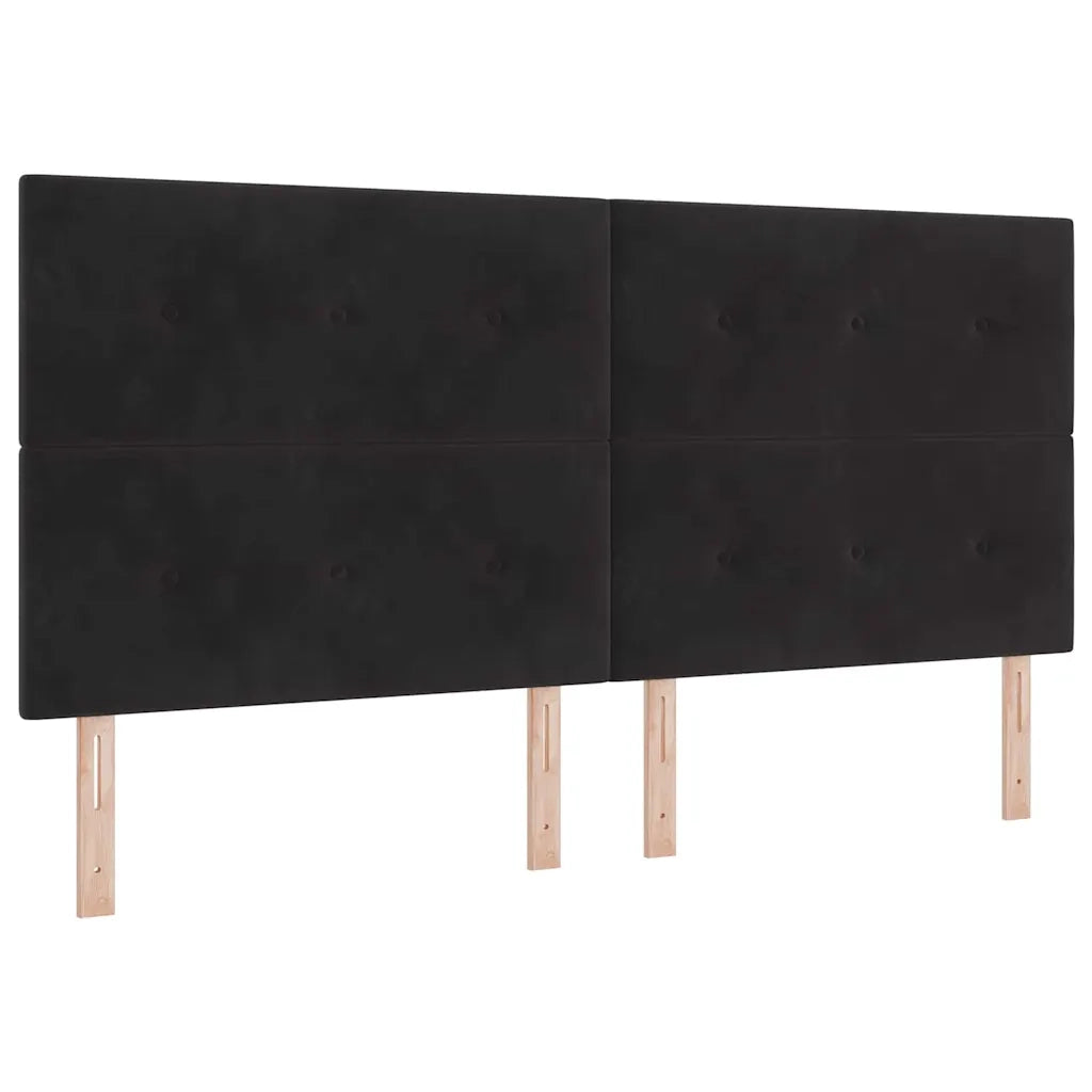 Testiera Nero 200 cm Velluto 3337869