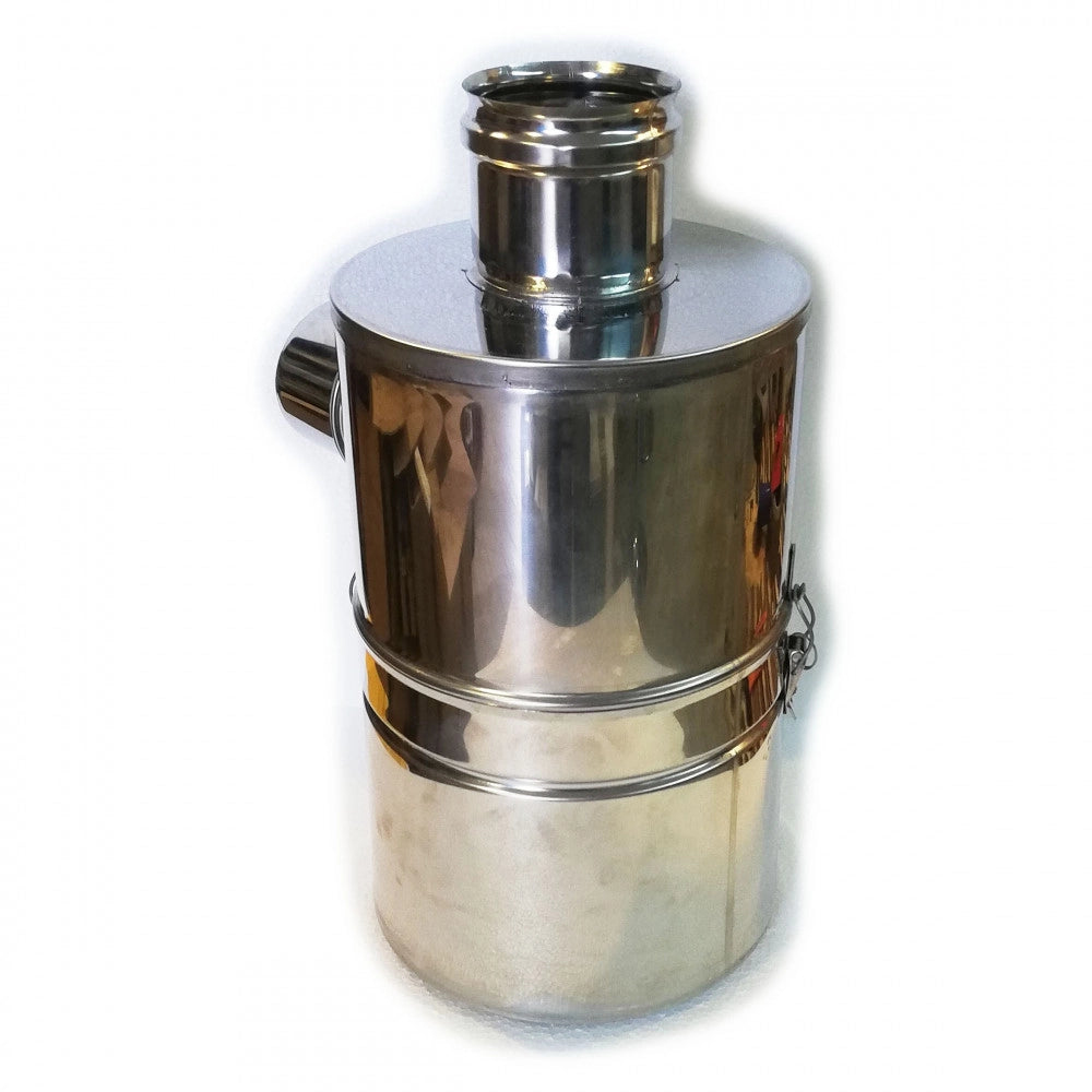 Abbattitore inox da 100mm per la fuliggine di stufe e caldaie a pellet
