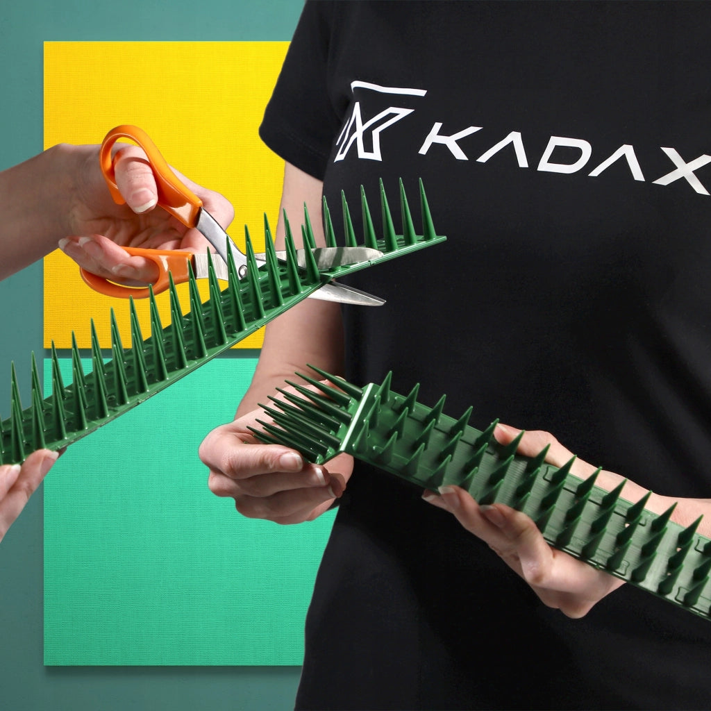 Punte anti-piccioni KADAX, 51 cm, in plastica densa e resistente, 6 pezzi