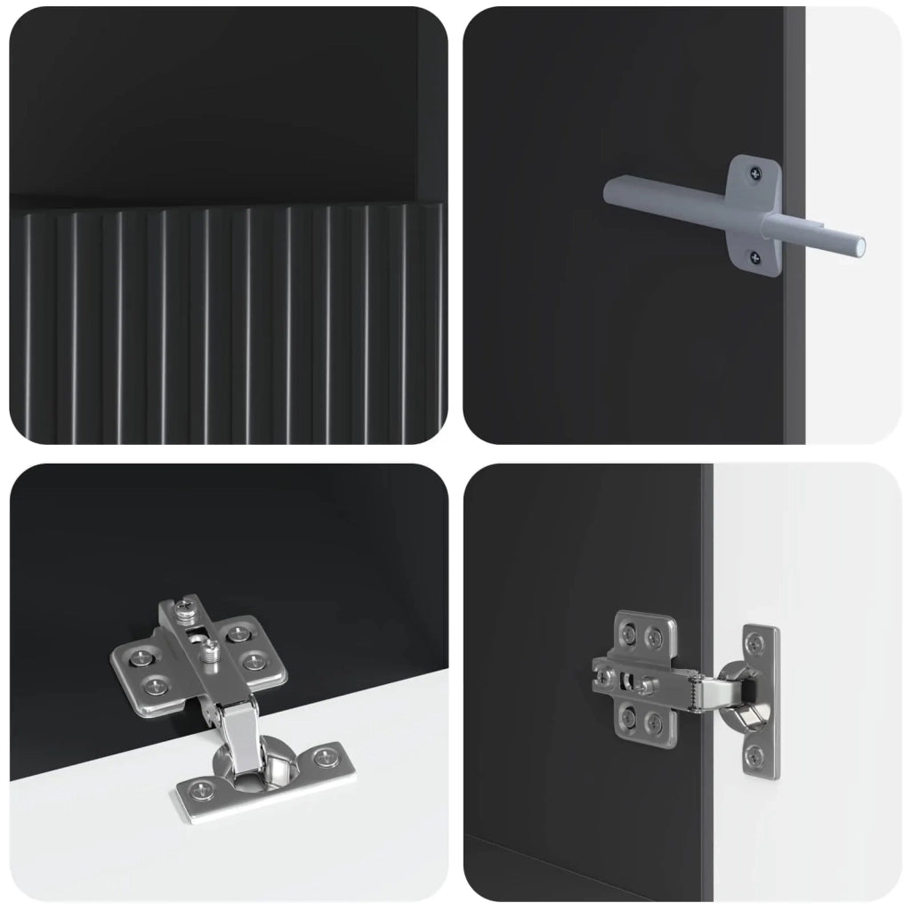 Mobile TV LED a 3 pezzi ARNHEM 3 pz Nero Legno ingegnerizzato 3416595