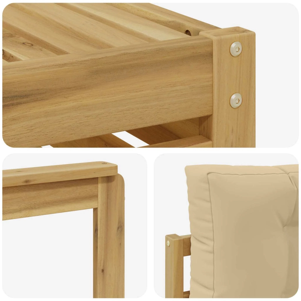 Set di divani da esterno 6 pz Bianco e Beige 3390913