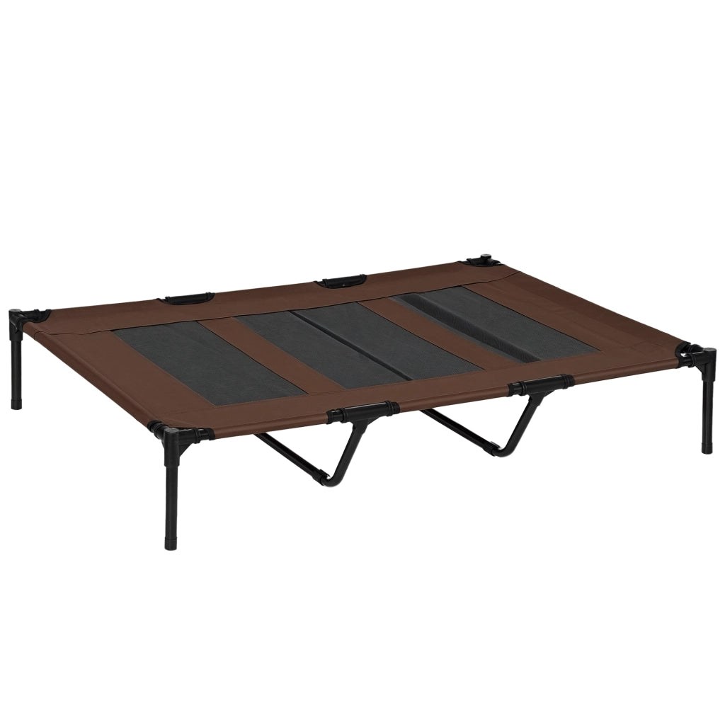 Brandina per Cani Pieghevole Rialzata da Esterno ¨C Xylo ¨C 122x92x23 cm Marrone Caff¨¨ Nero