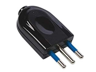 SPINA DRITTA 2 POLI + TERRA NERA LINEA GARANTI- - nera 16A 82520-E - 10 pezzi FANTON