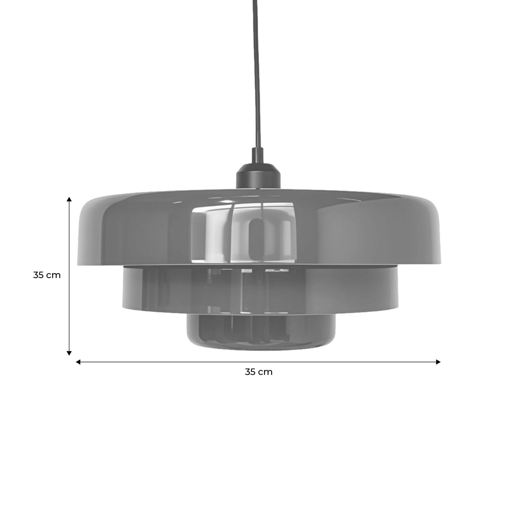 Sospensione interna metallo, ø35cm, bordeaux